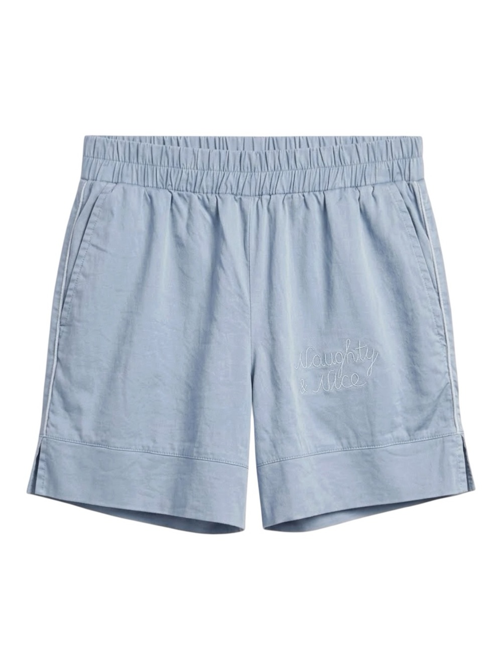 Smash + Tess Blue “Naughty & Nice” Embroidery Pajama Sleep Shorts Size XS
